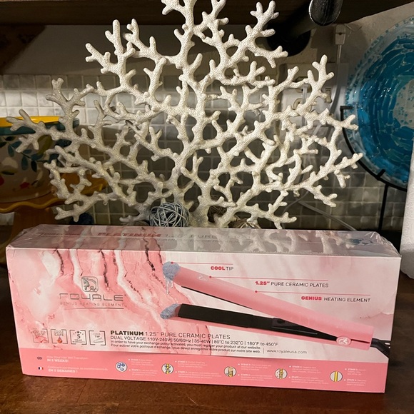 Platinum Genius Heating Element Hair Straightener pastel pink